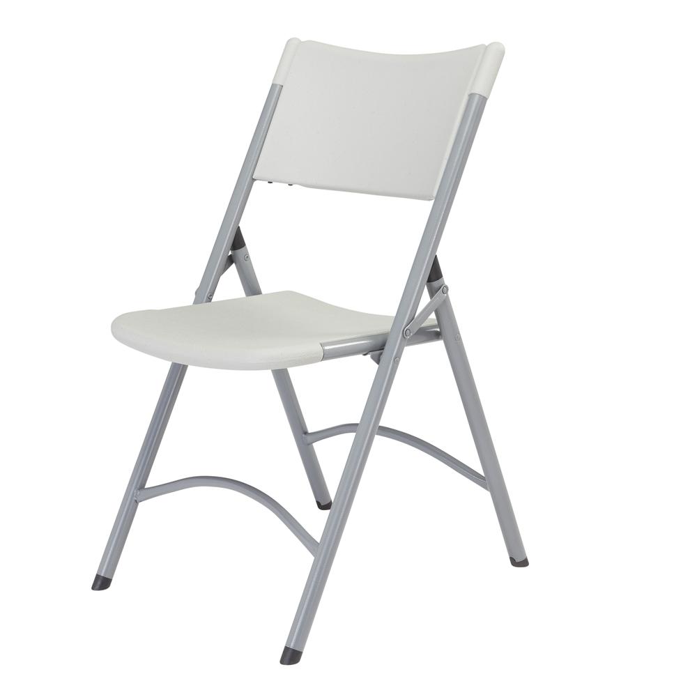 NPS® 600 Series Heavy Duty Plastic Folding Chair, Speckled Grey (Pack of 4)