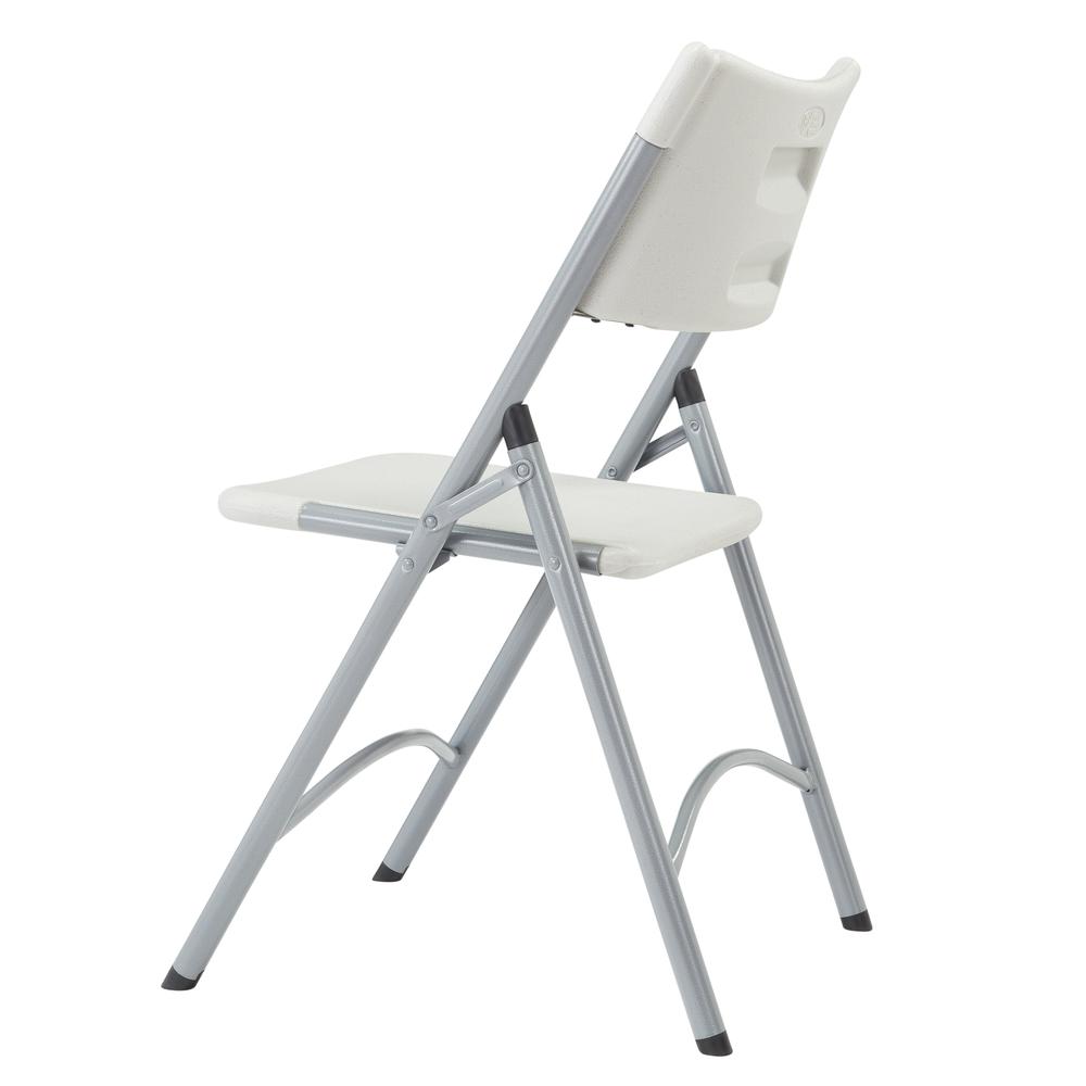 NPS® 600 Series Heavy Duty Plastic Folding Chair, Speckled Grey (Pack of 4)