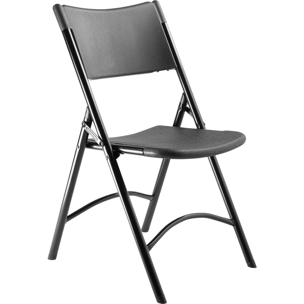 NPS® 600 Series Heavy Duty Plastic Folding Chair, Black (Pack of 4)