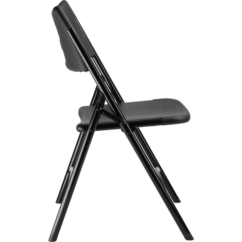 NPS® 600 Series Heavy Duty Plastic Folding Chair, Black (Pack of 4)