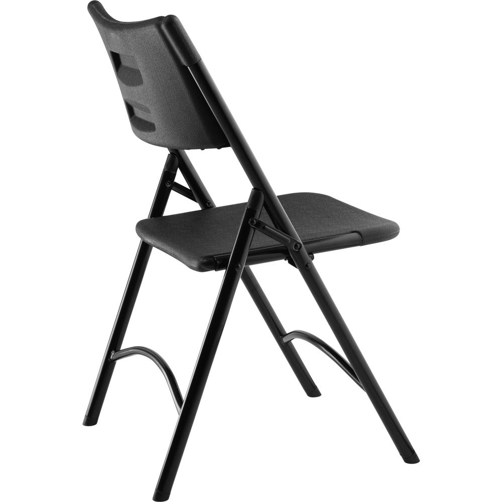 NPS® 600 Series Heavy Duty Plastic Folding Chair, Black (Pack of 4)