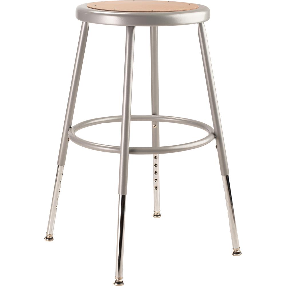 (5 Pack) NPS® 19"-27" Height Adjustable Heavy Duty Steel Stool, Grey