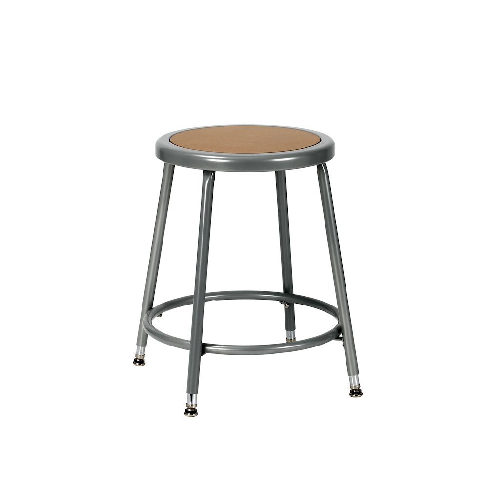18.5 -26.5" Height Adjustable Heavy Duty Steel Stool, Grey