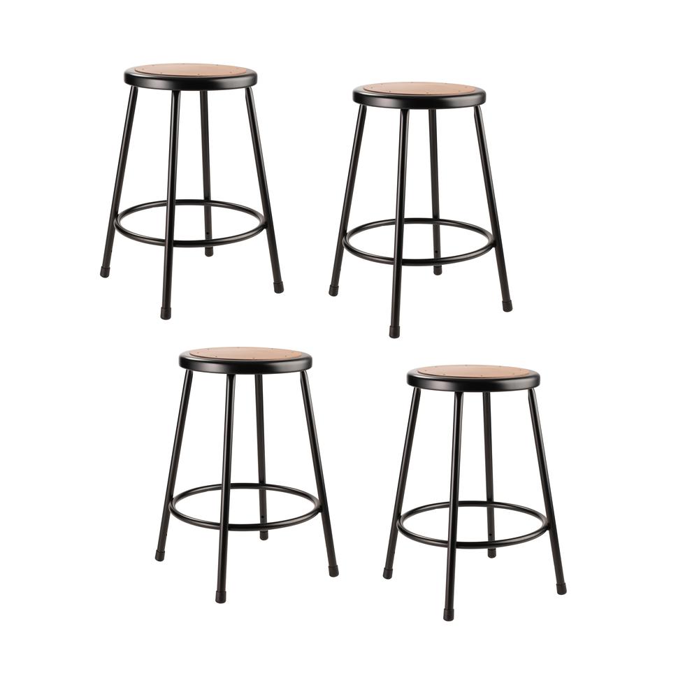NPS® 24"Heavy Duty Steel Stool, Black