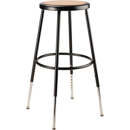 (4 Pack) NPS® 25"-33" Height Adjustable Heavy Duty Steel Stool, Black