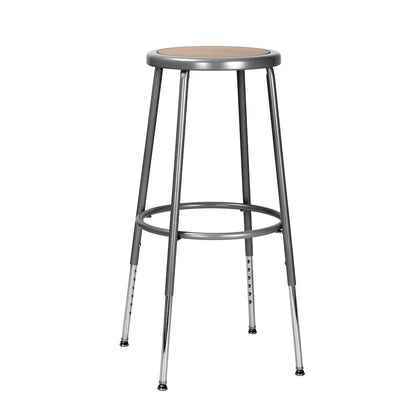 24.5 -32.5" Height Adjustable Heavy Duty Steel Stool, Grey