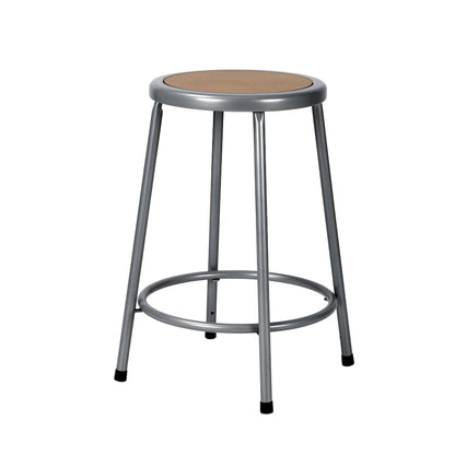 24" Heavy Duty Steel Stool, Grey