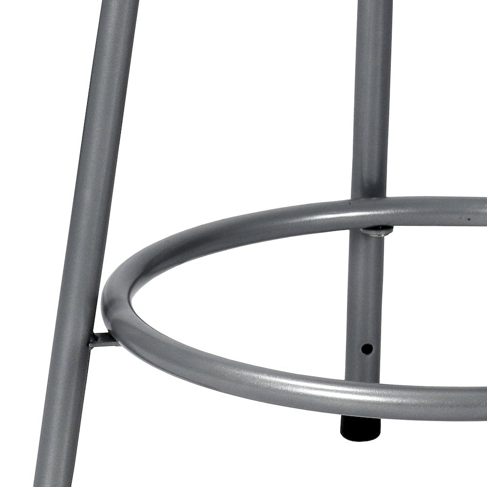 24" Heavy Duty Steel Stool, Grey