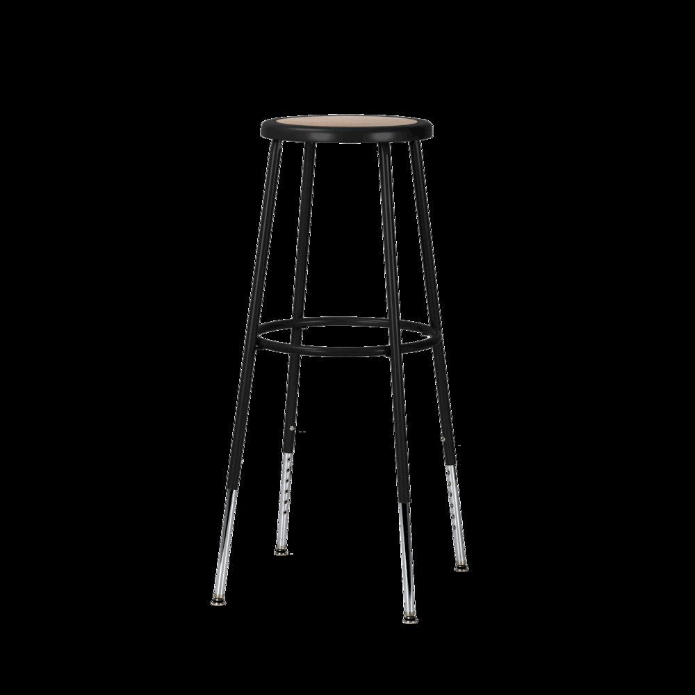 30.5 -38.5" Height Adjustable Heavy Duty Steel Stool, Black