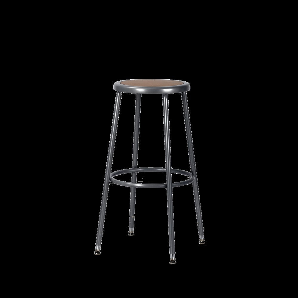 30.5 -38.5" Height Adjustable Heavy Duty Steel Stool, Grey