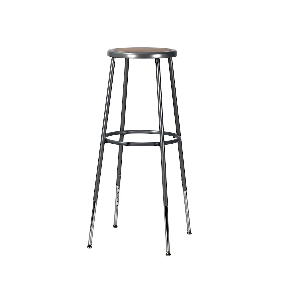 30.5 -38.5" Height Adjustable Heavy Duty Steel Stool, Grey