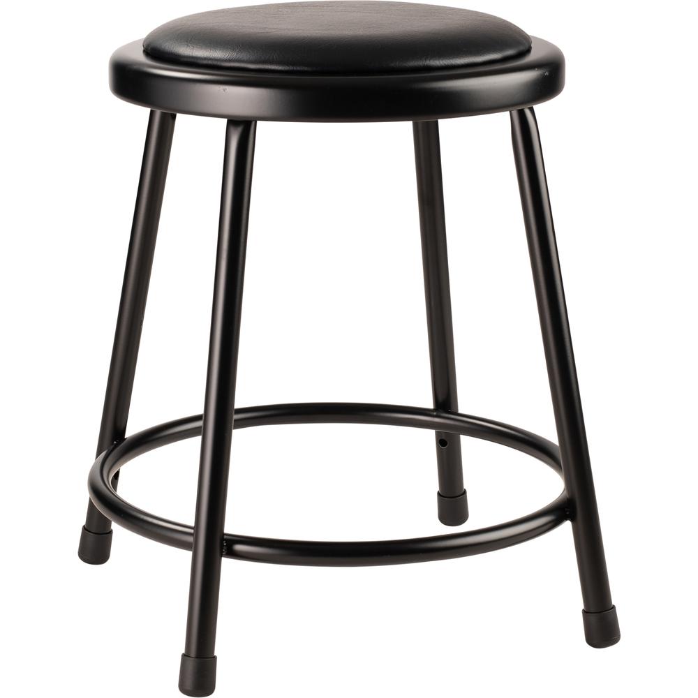 (5 Pack) NPS® 18" Heavy Duty Vinyl Padded Steel Stool, Black
