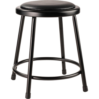 (5 Pack) NPS® 18" Heavy Duty Vinyl Padded Steel Stool, Black