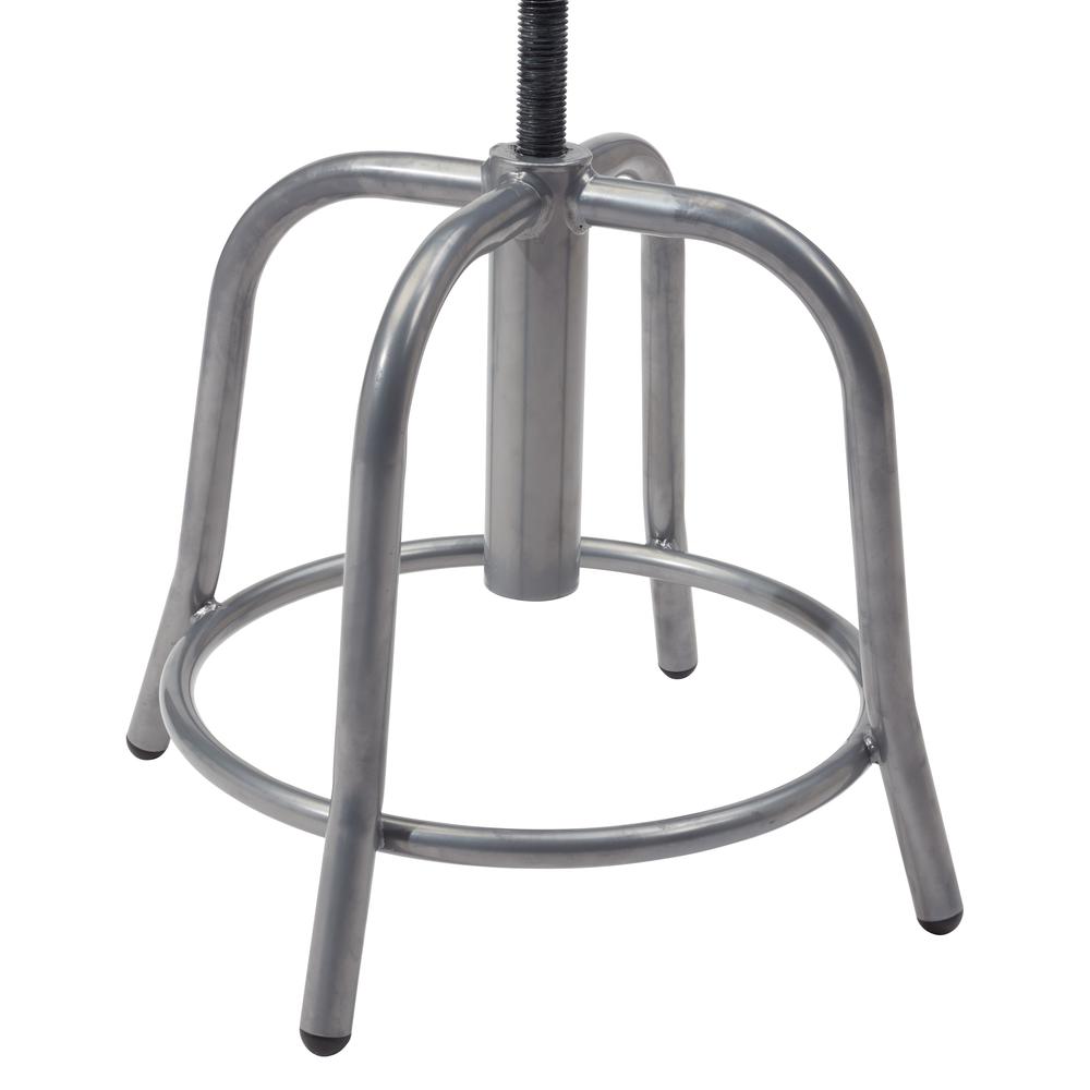 NPS® 18” - 24” Height Adjustable Swivel Stool, Burgundy Seat and Grey Frame
