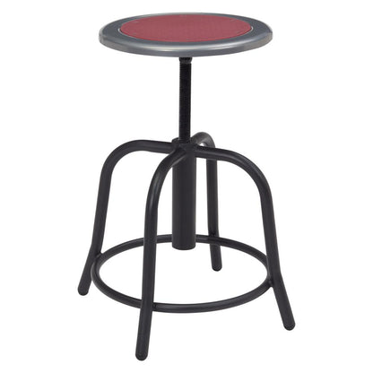 NPS® 18” - 24” Height Adjustable Swivel Stool, Burgundy Seat and Black Frame