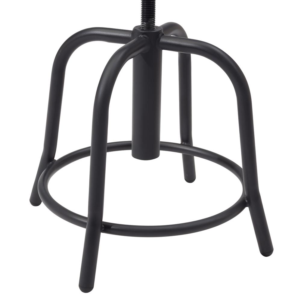 NPS® 18” - 24” Height Adjustable Swivel Stool, Persian Blue Seat and Black Frame