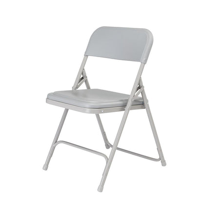 NPS® 800 Series Premium Lightweight Plastic Folding Chair, Grey (Pack of 4)