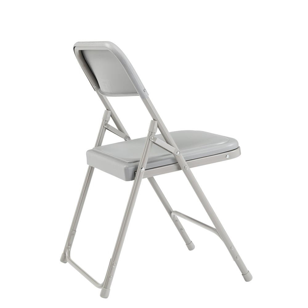 NPS® 800 Series Premium Lightweight Plastic Folding Chair, Grey (Pack of 4)