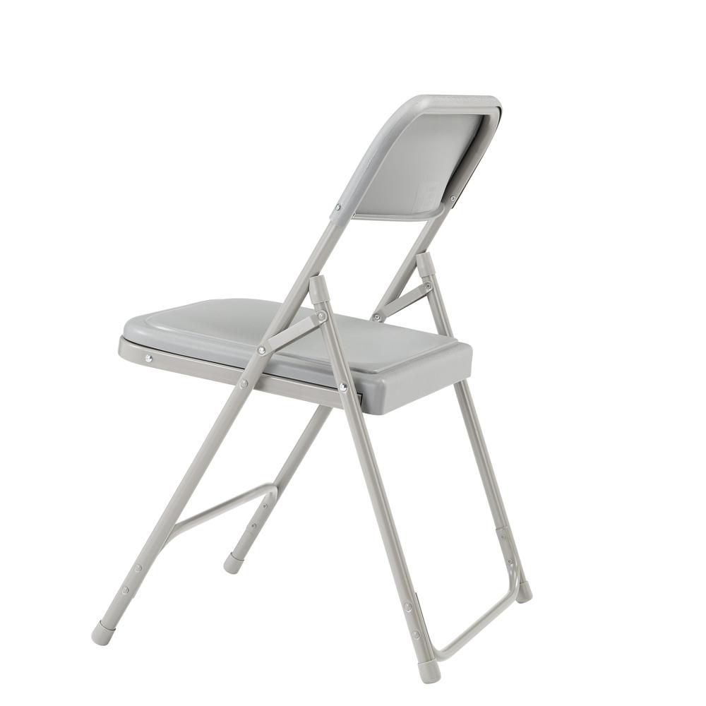 NPS® 800 Series Premium Lightweight Plastic Folding Chair, Grey (Pack of 4)