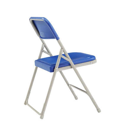 NPS® 800 Series Premium Lightweight Plastic Folding Chair, Blue (Pack of 4)