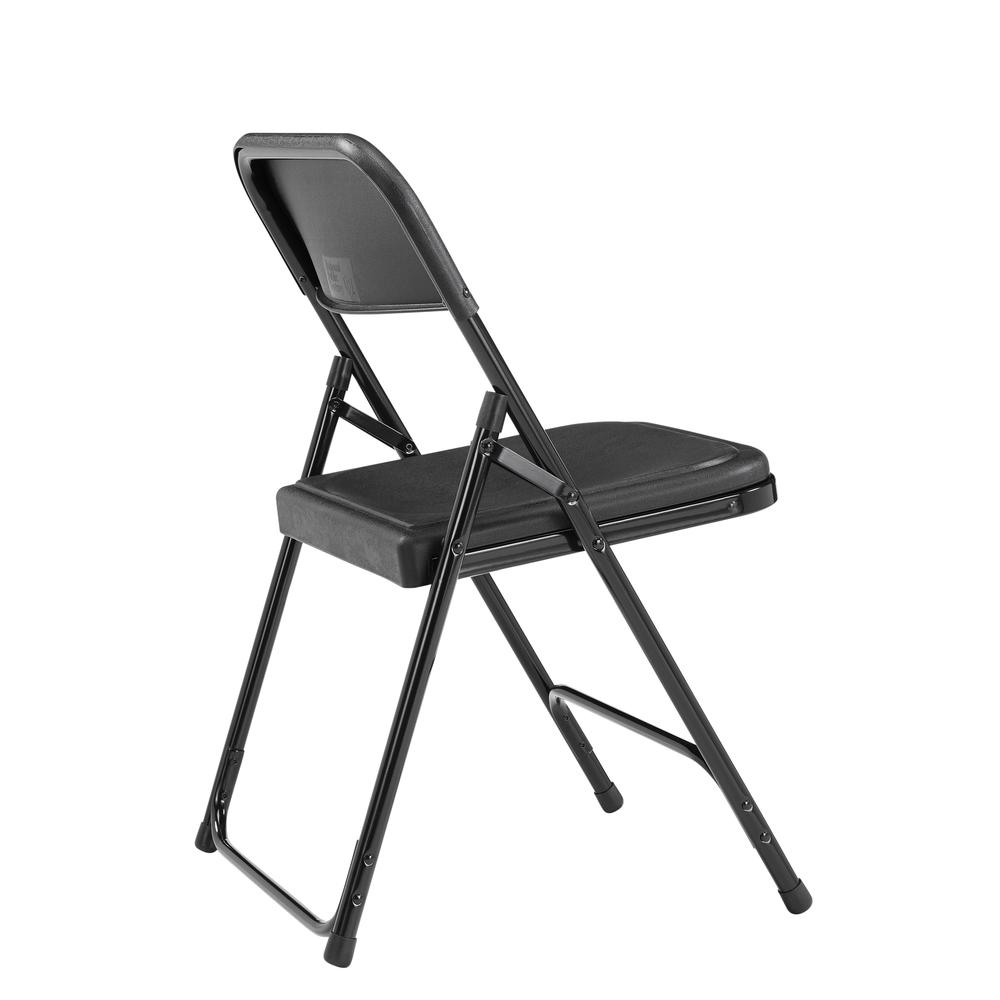 NPS® 800 Series Premium Lightweight Plastic Folding Chair, Black (Pack of 4)