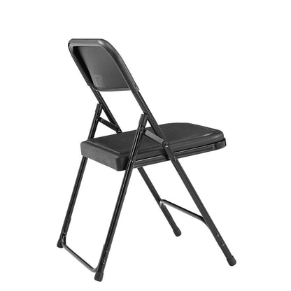 NPS® 800 Series Premium Lightweight Plastic Folding Chair, Black (Pack of 4)