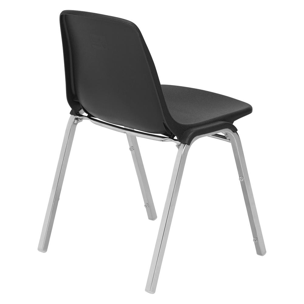 NPS® 8100 Series Poly Shell Stacking Chair, Black