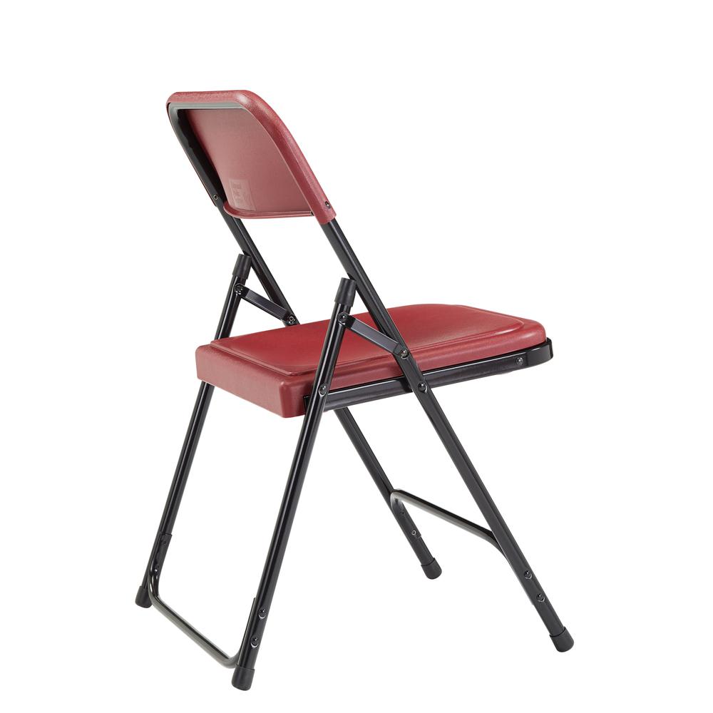 NPS® 800 Series Premium Lightweight Plastic Folding Chair, Burgundy (Pack of 4)