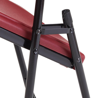 NPS® 800 Series Premium Lightweight Plastic Folding Chair, Burgundy (Pack of 4)