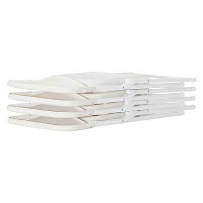 NPS® 800 Series Premium Lightweight Plastic Folding Chair, Bright White (Pack of 4)