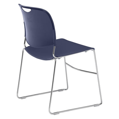NPS® 8500 Series Ultra-Compact Plastic Stack Chair, Navy Blue