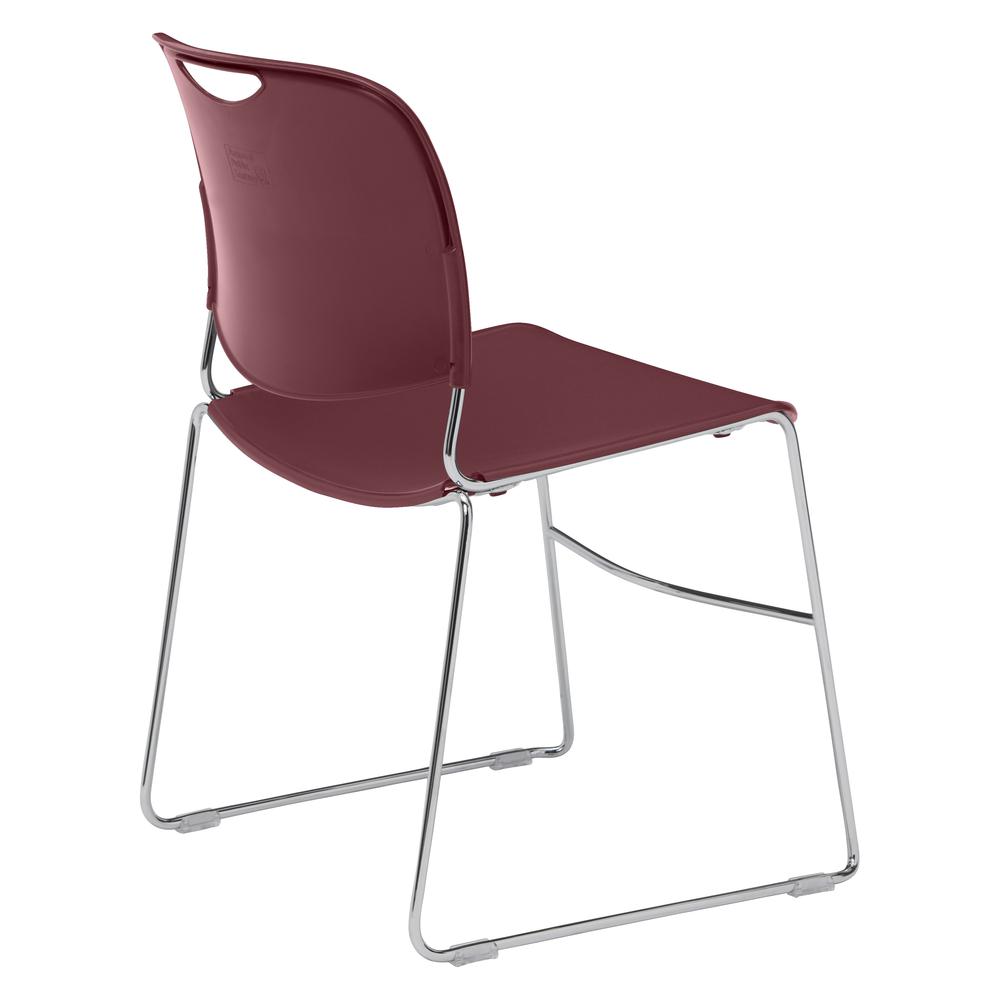 NPS® 8500 Series Ultra-Compact Plastic Stack Chair, Wine