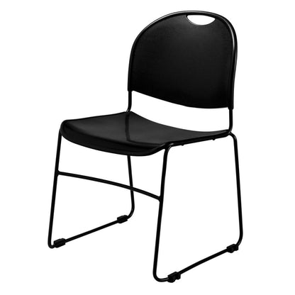 Commercialine® Multi-purpose Ultra Compact Stack Chair, Black