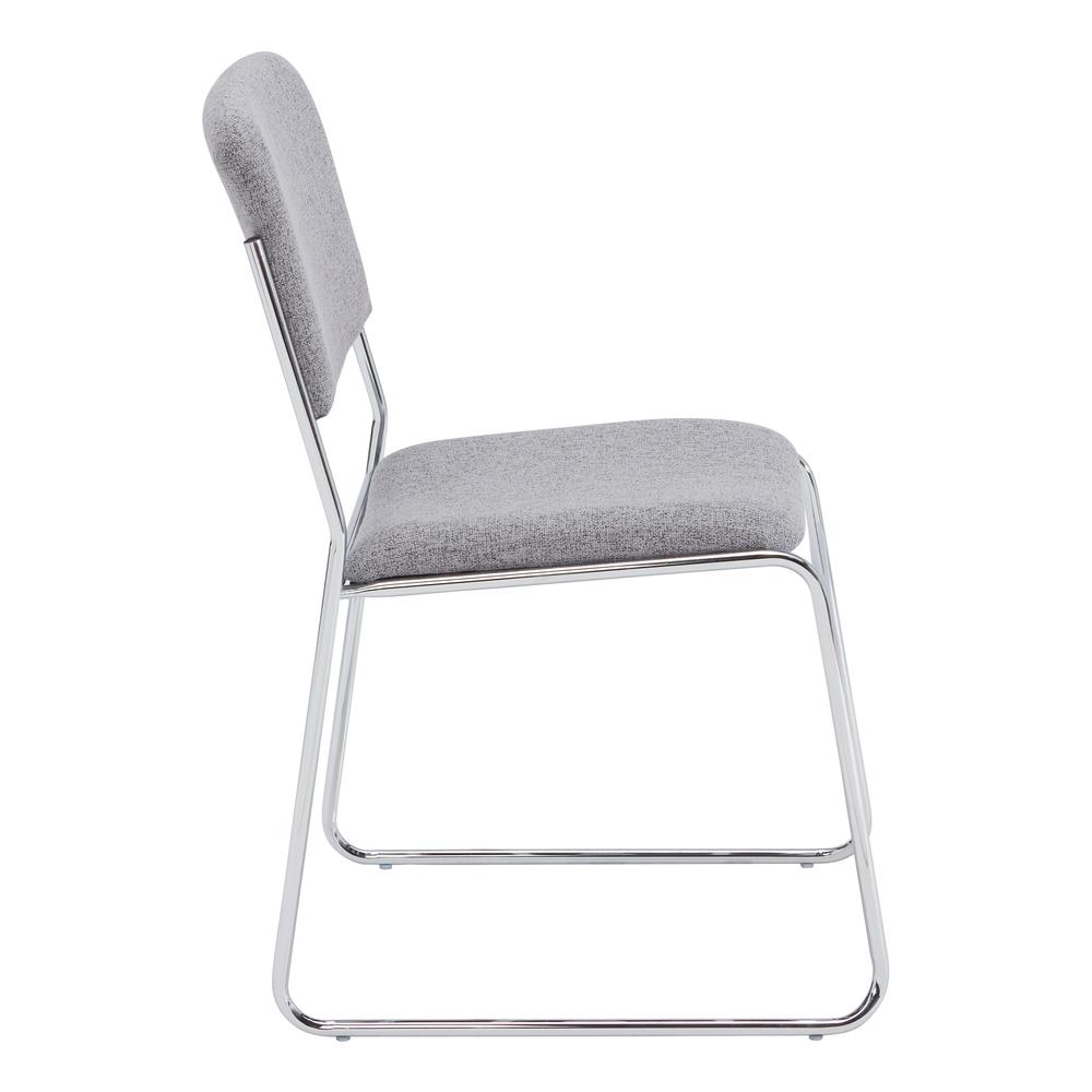 NPS® 8600 Series Fabric Padded Signature Stack Chair, Classic Grey