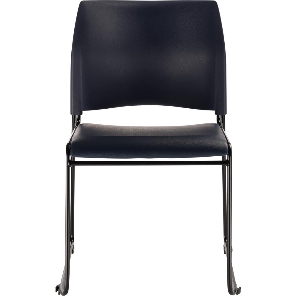 NPS® Cafetorium Plush Vinyl Stack Chair, Blue