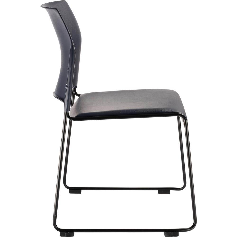 NPS® Cafetorium Plush Vinyl Stack Chair, Blue