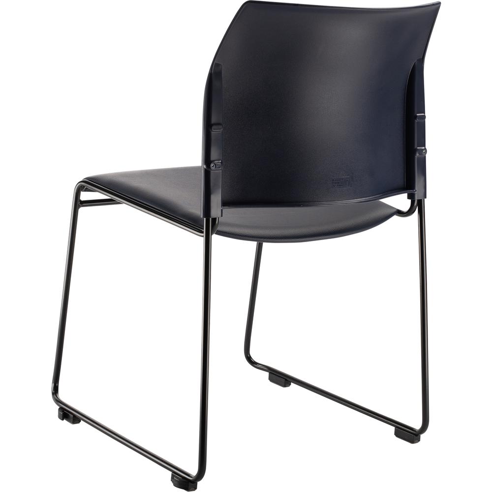 NPS® Cafetorium Plush Vinyl Stack Chair, Blue