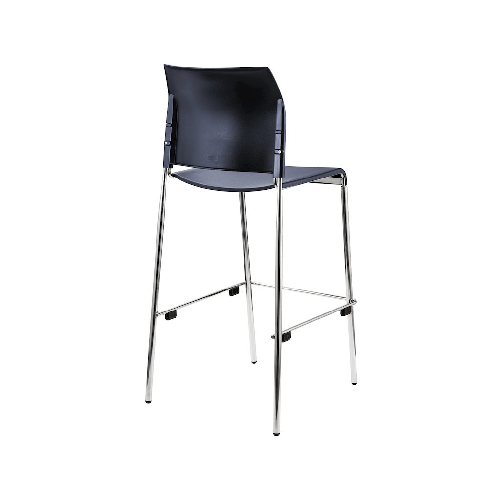 Cafetorium Bar Stool, Plastic Seat, Navy