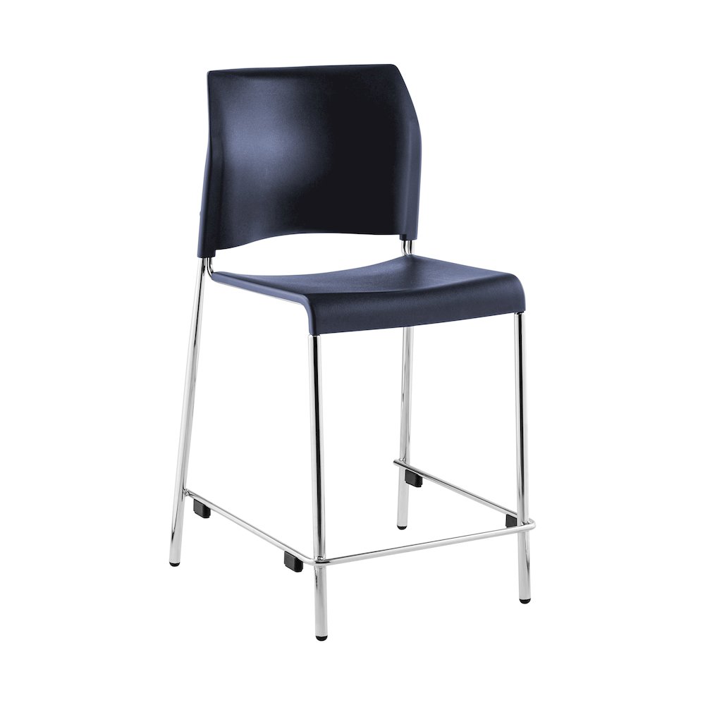 8800 Series Cafetorium Plastic Stool, Counter Height, Navy