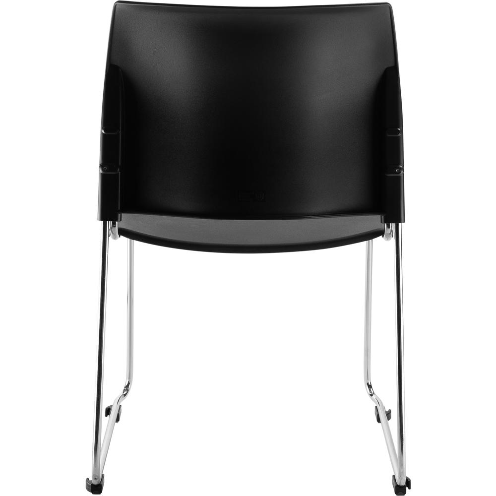 NPS® Cafetorium Plastic Stack Chair, Black