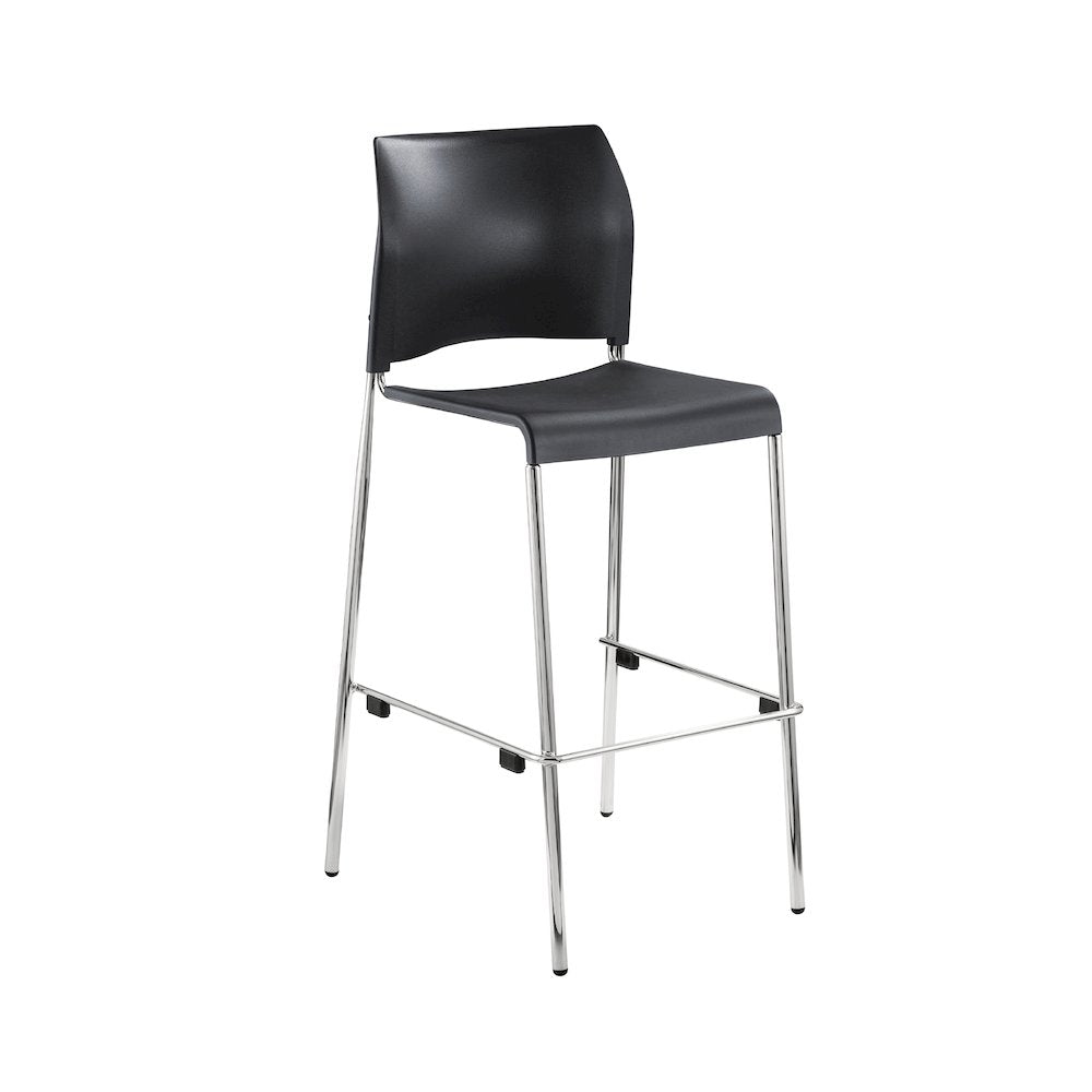 Cafetorium Bar Stool, Plastic Seat, Charcoal