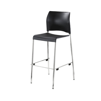 Cafetorium Bar Stool, Plastic Seat, Charcoal