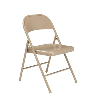 Commercialine® All-Steel Folding Chair, Beige (Pack of 4)