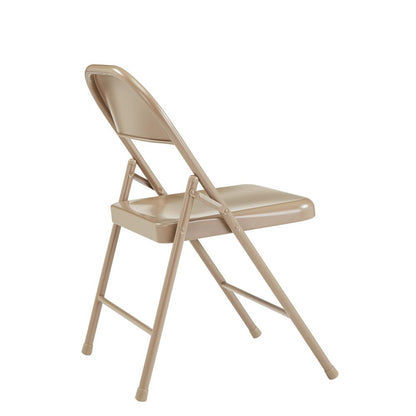 Commercialine® All-Steel Folding Chair, Beige (Pack of 4)