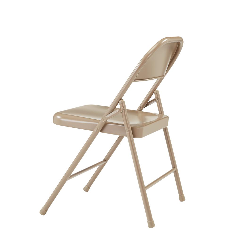 Commercialine® All-Steel Folding Chair, Beige (Pack of 4)