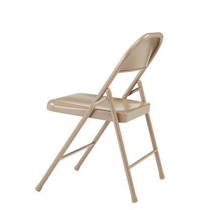 Commercialine® All-Steel Folding Chair, Beige (Pack of 4)