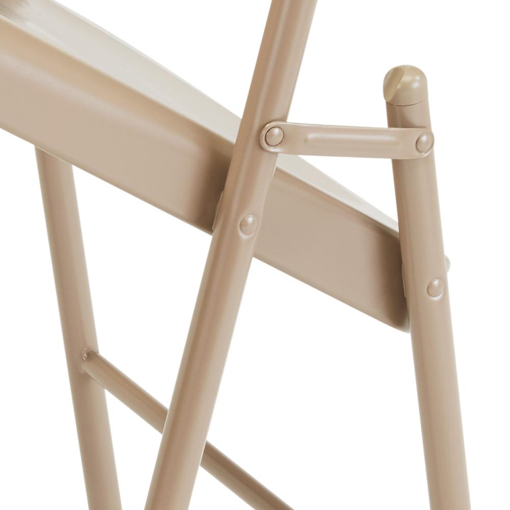 Commercialine® All-Steel Folding Chair, Beige (Pack of 4)