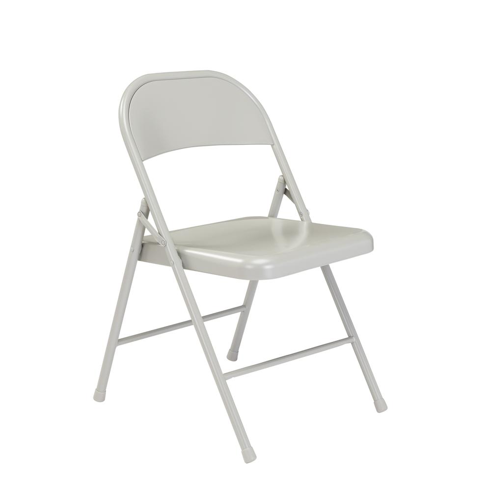 Commercialine® All-Steel Folding Chair, Grey (Pack of 4)