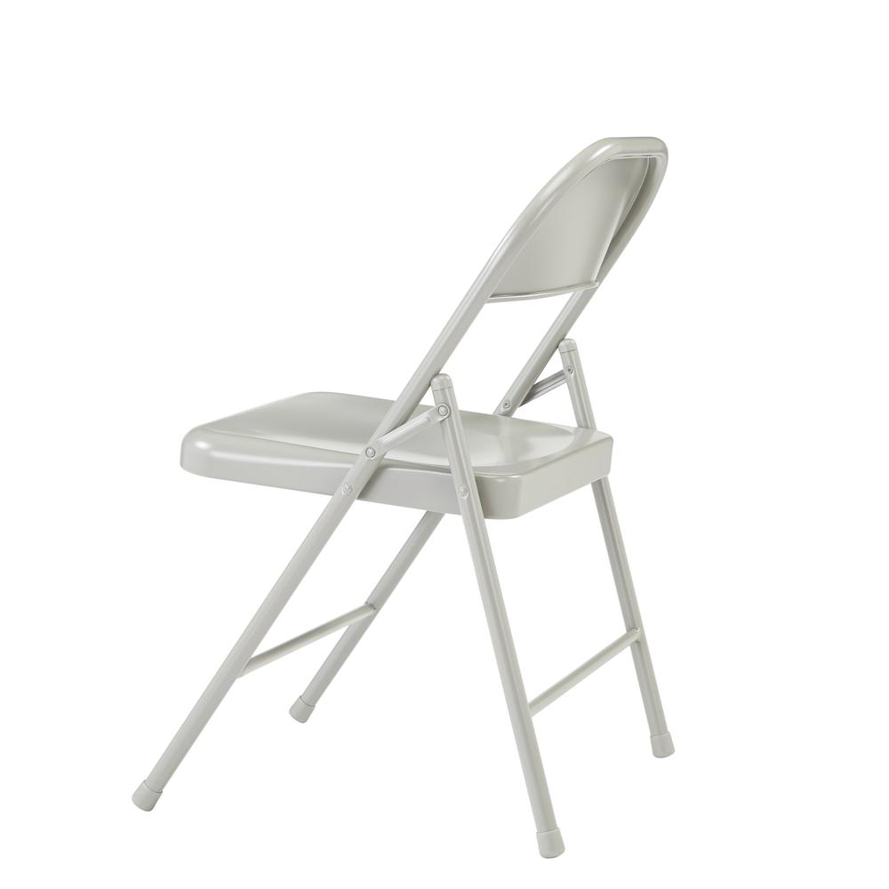 Commercialine® All-Steel Folding Chair, Grey (Pack of 4)