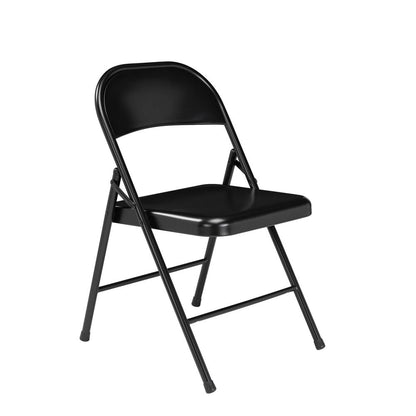 Commercialine® All-Steel Folding Chair, Black (Pack of 4)